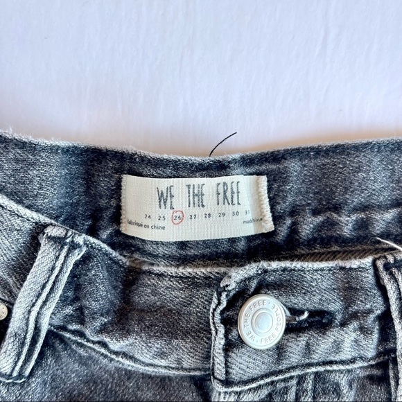 We the Free Gray Jean Shortie Shorts 26 - Picture 3 of 6